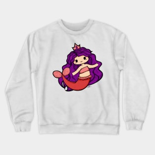 Cute Mermaid Illustration Crewneck Sweatshirt